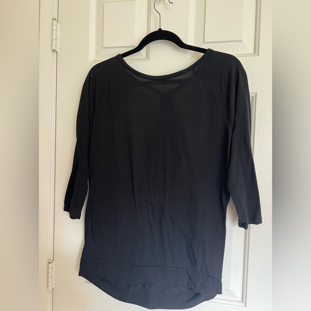 Black knit top